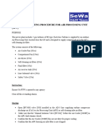 Procedure For Operating The Air Processing Unit