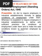 Industrial Employment Standing Orders Act 1946