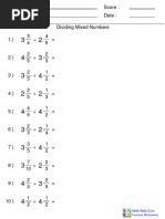 Dividing Mixed Numbers