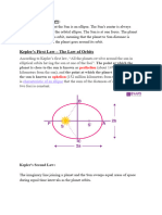 Kepplers Laws of Motion & Other Notes