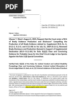 (9.11-4) (No. 24-1414) 08.06.24 Ulysses T. Ware's Re - Request For The Court To Compel The Production of Brady Evidence