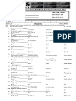 Class Pre 1st Year Mathematics (Full Book Test-II) 09-05-2011