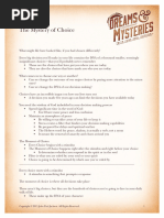 Dreams & Mysteries Notes - Choice