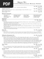 Bwu Resume