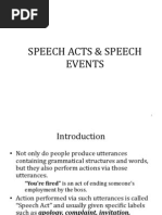 Presentation On CH3 - Speech Acts & Speech Events