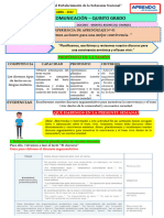 Experiencia de Aprendizaje 1 - Actividad 2 - 5to Grado - Comunicacion