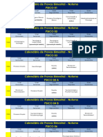 Calendario de Provas Bimestral PSICOLOGIA 1