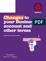 Changes To Your Business Account and Other Terms: Important Information