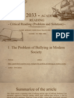 Critical Reading (Problem and Solution)