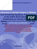 Advances in Human Factors in Robots