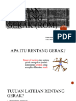 LATIHAN RENTANG GERAK (Rom)