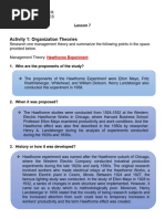 Organization and Management Lesson 7