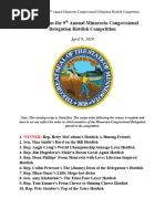 2019 MN Congressional Delegation Hotdish Recipe Book