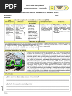 (PDF) 5ø SEC. EDA 2 SEMANA 1 Explica CYT 2023 Cuando La Rapidez y La Velocidad de Un M Vil No Var¡an (MRU)