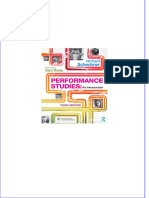 (PDF Download) PERFORMANCE STUDIES An Introduction 3rd Richard Schechner Fulll Chapter