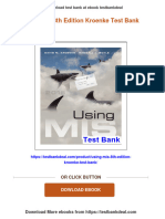 (FREE PDF Sample) Using MIS 8th Edition Kroenke Test Bank Ebooks