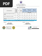 Table of Specification: Analyze The Roles of Organisms in The Cycling of Materials 2 20% 5 1 2 3 4 5