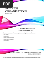 Types of Business Organisations