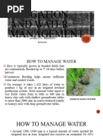 Irrigation and Water ManagemenT