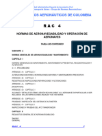 RAC 4 - Normas de Aeronavegabilidad y Operación Aeronaves