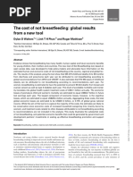 2019 The Cost of Not Breastfeeding Global Results From A New Tool