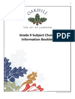 Grade 9 Subject Choice Information Booklet