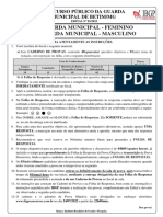 Ibgp 2022 Prefeitura de Betim MG Guarda Municipal Masculino e Feminino Prova