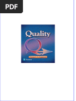 Immediate Download (Solution Manual) Quality 6th Edition by Donna C. S. Summers All Chapters