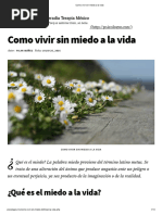 Como Vivir Sin Miedo A La Vida