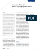 Sore Throat Assessment Tool-10 For Patients With Acute Pharyngo-Tonsillitis