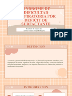 Sindrome de Dificultad Respiratoria Por Deficit de Surfactante