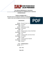 Monografía Sobre La Investigación Cualitativa e Investigación Cuantitativa y Porque Se Hace Esta Investigación de Acuerdo Con Los Diversos Motivos.