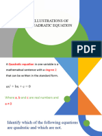 Illustrations of Quadratic Equation