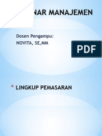 Lingkup Pemasaran