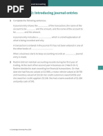 Worksheet 4.2 Introducing Journal Entries