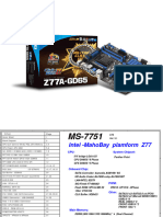 MSI Z77A-GD65 MS-7751 Rev 2.1