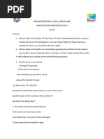 Ryan International School, Mayur Vihar Winter Holiday Homework 2023-24 Class 8 English