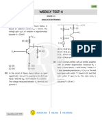 Analog Electronics - Weekly Test 04 Test Paper