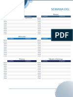 Calendario y Programacion Semanal