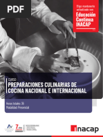 Curso Preparaciones Culinarias de Cocina Nacional e Internacional