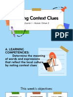 Different Types of Context Clues Education Presentation in Blue White Simple Lined Style