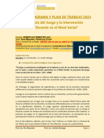 El Espacio Del Juego y La Intervención Docente en El Nivel Inicial 2023 - CCC Lic. en Educación Inicial