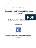 Lab Manual (Dte) 3131906 - Kinematics & Theory of Machines