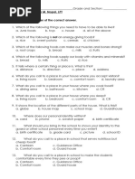 TEST I-Encircle The Letter of The Correct Answer