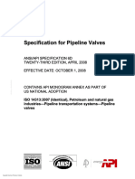 ANSI-API SPEC 6D-23 (2008) Specification For Pipeline Valves