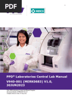 PPD Laboratories Central Lab Manual V940-001 (MERK0683) V1.0, 30JUN2023