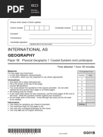 As Geography Unit 1b Question Paper Jun22