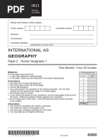 As Geography Unit 2 Question Paper Jun22 CR