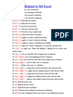 Shortcut For Ms Excel