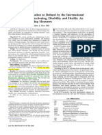 Measuring Participation As Defined by The International Classification of Functioning, Disability and Health: An Evaluation of Existing Measures